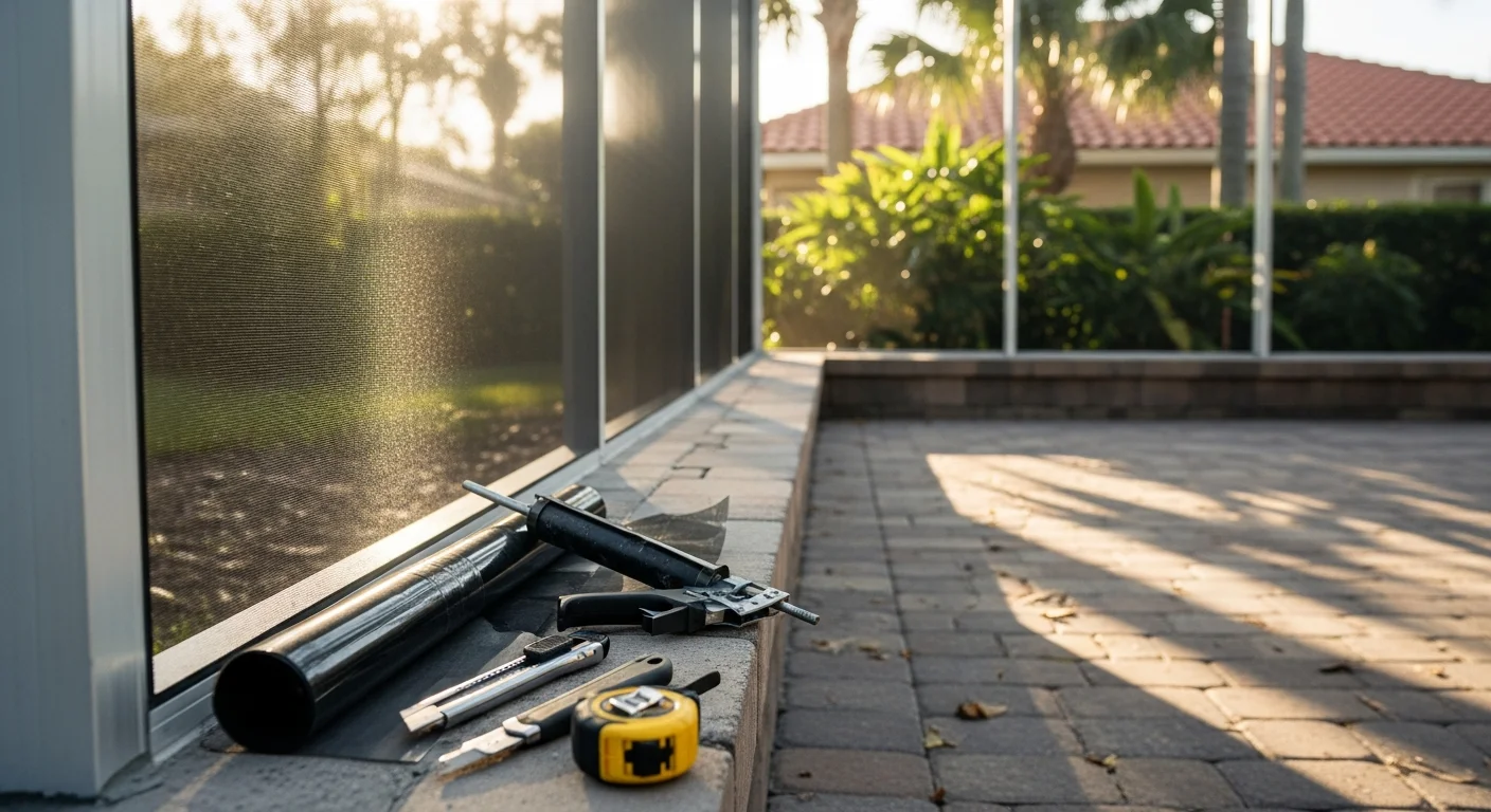 Professional pool cage and screen enclosure installation in Tampa Bay area