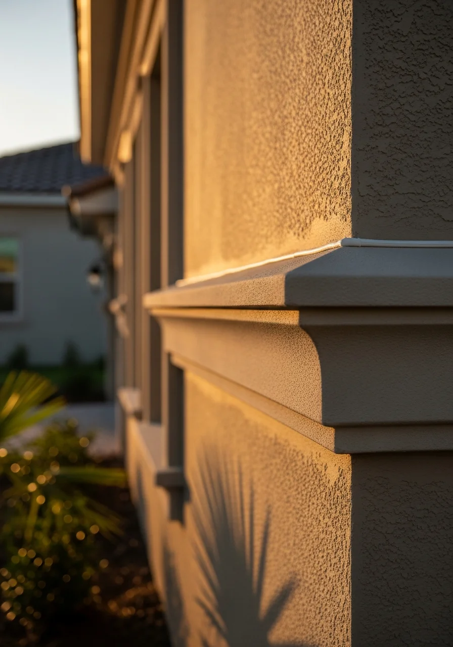 Close-up of premium exterior craftsmanship on a Lakewood Ranch residential property.